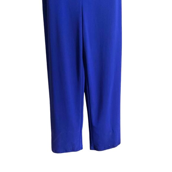 Vince Camuto Jumpsuit Women's Size 0 Blouson Blue Wide Leg Stretch Pockets - Picture 6 of 14